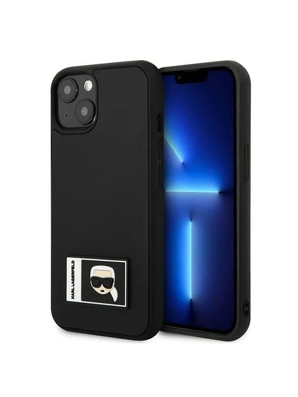 Karl Lagerfeld KLHCP13S3DKPK iPhone 13 mini 5.4 "black / black hardcase Ikonik Patch