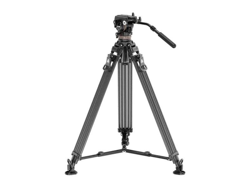 Neewer LL55 Carbon Fiber Video Tripod with Oil Hea