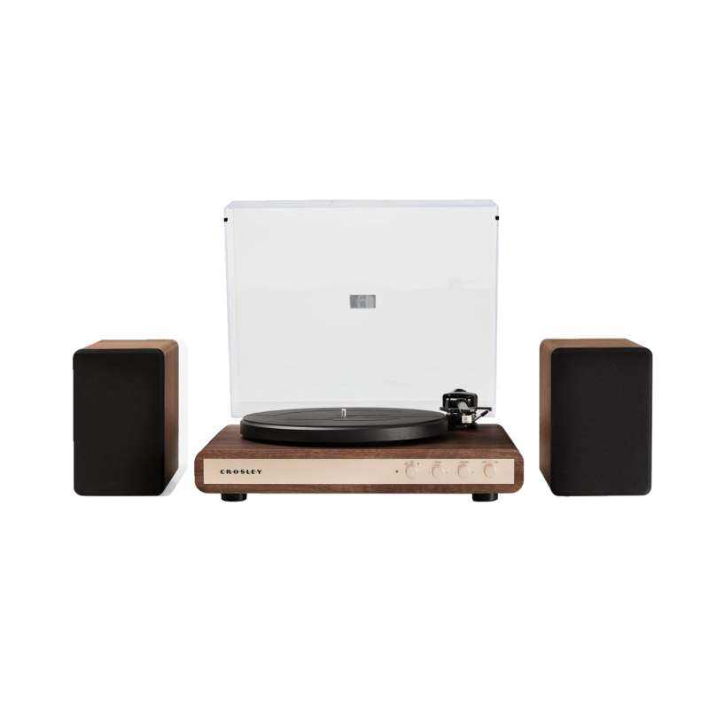 Crosley C65 platespiller med høyttalere, Valnøtt