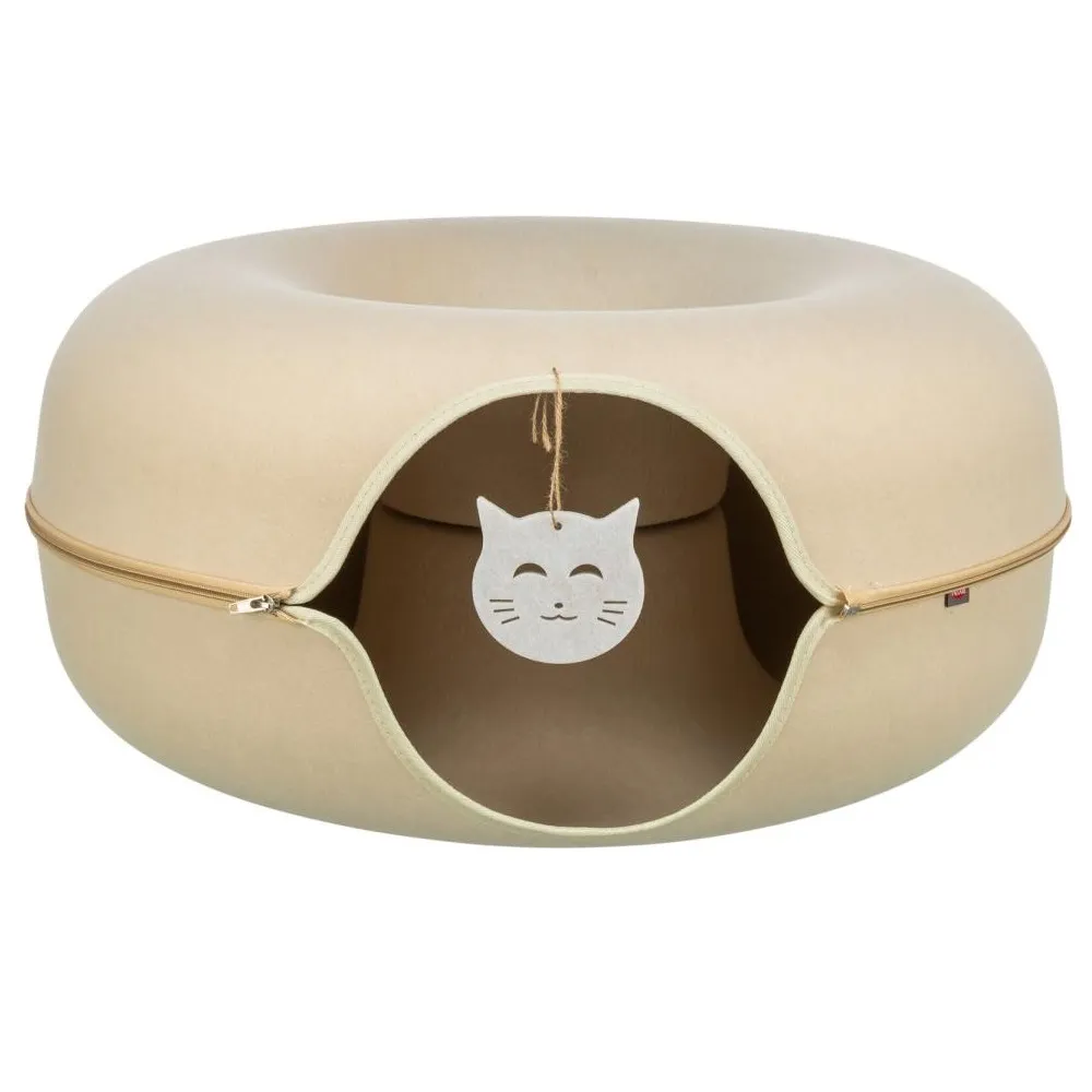 Trixie Play donut kattetunnel - Beige