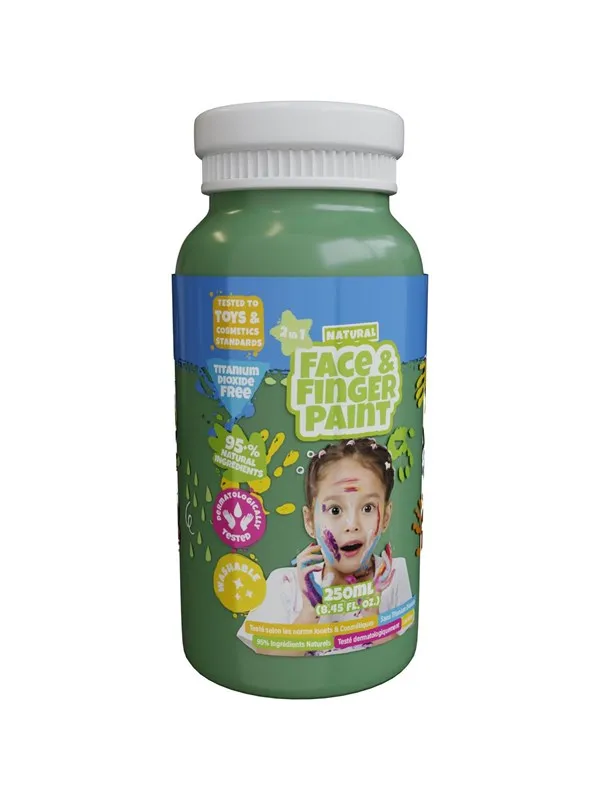 Boti Natural Face & Fingerpaint Bottle - Green 250ml