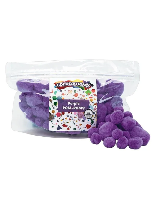 Colorations - Pom Poms Purple 100pcs.