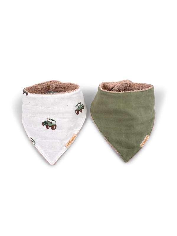 Filibabba Bandana bib 2-pack - Tractor