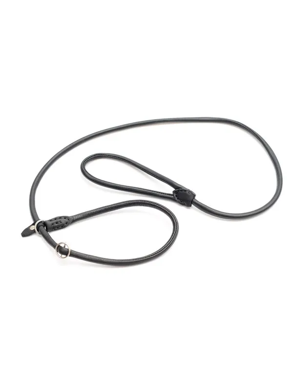 Timely PARIS Retrieverline Sort 8 mm. 180 cm. krom m/stop