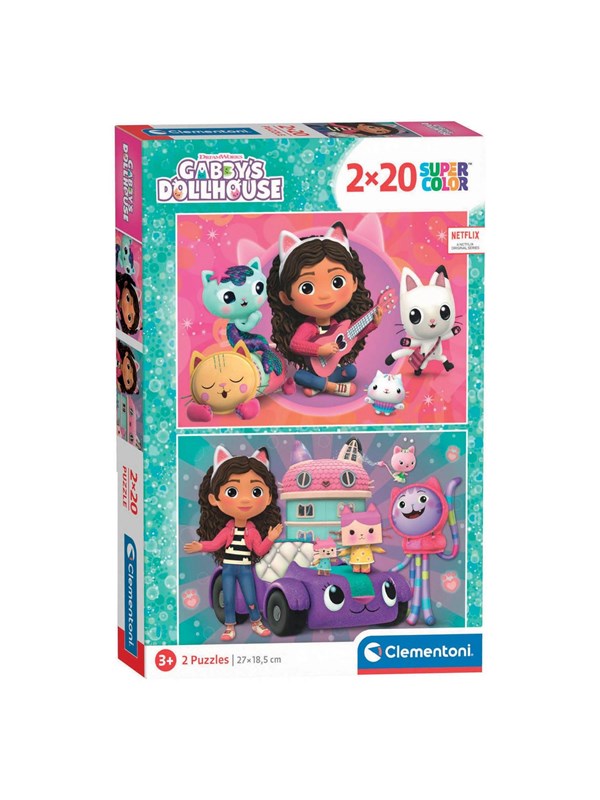 Clementoni Puzzle Gabby's Dollhouse 2x20st. Gulv