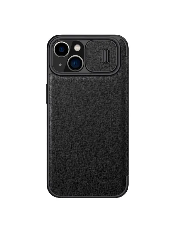 Nillkin  Qin Leather Pro Case iPhone 14 Plus Case Camera Cover Holster Cover Case With Flip Black