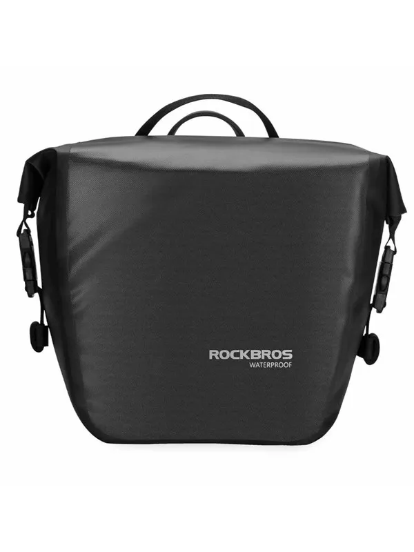 Rockbros AS-003-1BK waterproof bicycle bag with shoulder strap front/rear mounting 10-14l - black