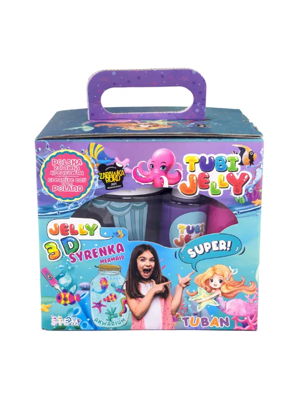 Tuban Tubi Jelly sett med 6 farger og lite akvarium -