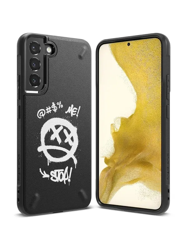 Ringke  Onyx Design Rugged Case Cover for Samsung Galaxy S22+ (S22 Plus) Black (Graffiti) ()