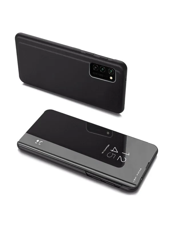 Hurtel Clear View Case Flip Cover for Samsung Galaxy A03s (166.5) Black
