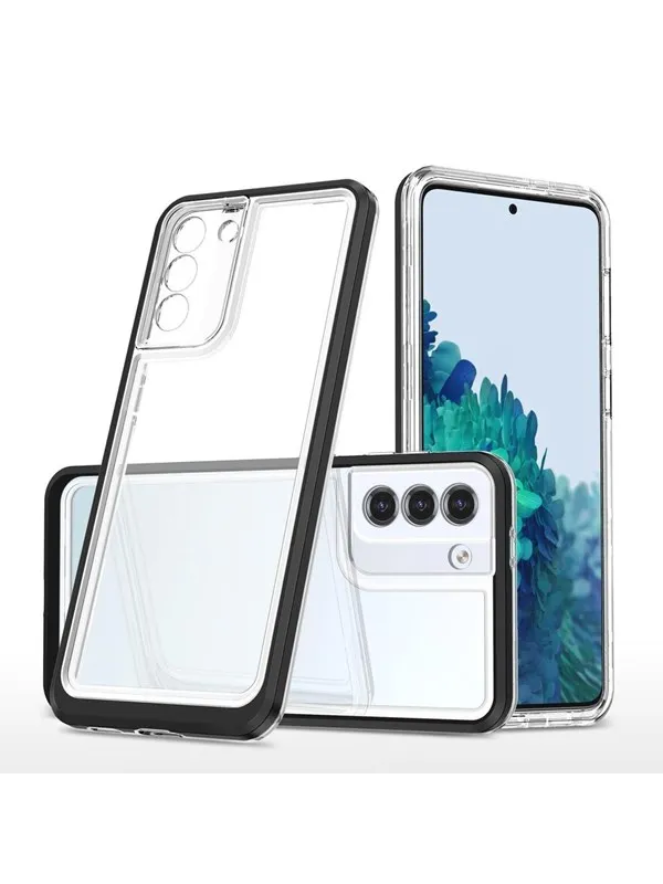 Hurtel Clear 3in1 Case for Samsung Galaxy S23+ Silicone Cover with Frame Black