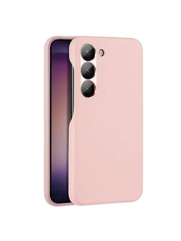 Dux Ducis  Grit Samsung Galaxy S23+ Elegant Faux Leather Cover Pink