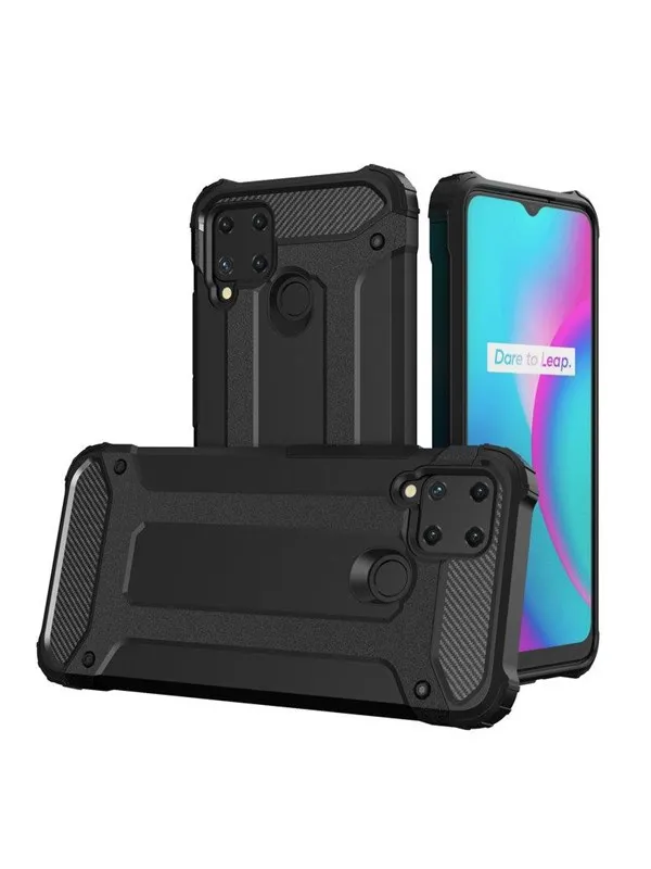 Hurtel Hybrid Armor Case for Realme 10 5G / Realme 9i 5G Armored Hybrid Case Black