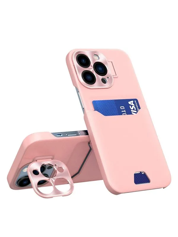 Hurtel Leather Stand Case for Samsung Galaxy S23 Ultra Cover Card Wallet with Stand Pink
