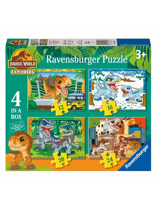 Ravensburger Jigsaw Puzzle Jurassic World Explorers - 4 Puzzles Gulv