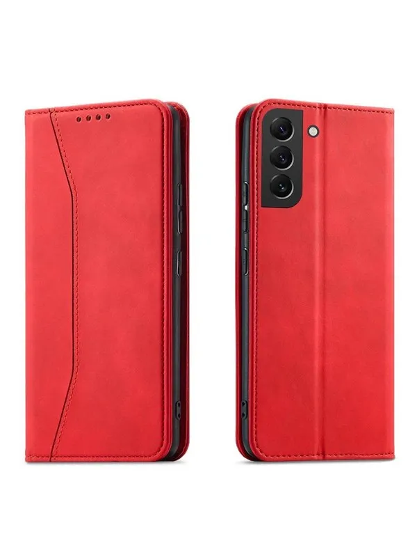 Hurtel Magnet Fancy Case for Samsung Galaxy S23+ Flip Cover Wallet Stand Red
