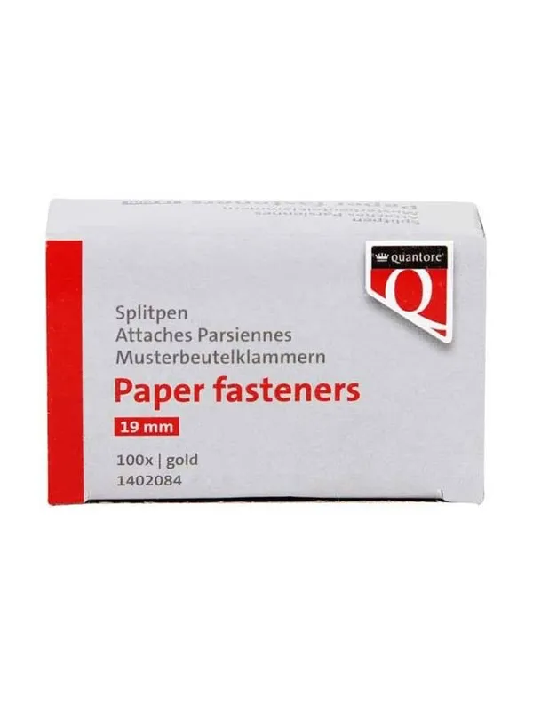 Quantore Split pin  Gold 19mm 100 pcs.