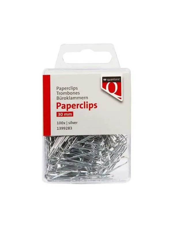 Quantore - Paperclip 30mm Silver 100 pcs.