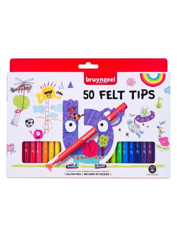 Bruynzeel Felt-Tip Pens Set 50 Colors
