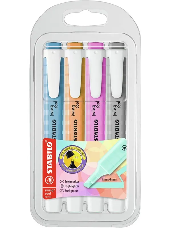 STABILO swing cool - Highlighter - Set of 4