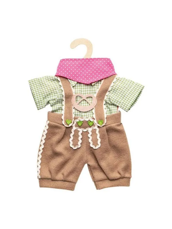 Heless Doll clothes Lederhosen with shirt and scarf 35-45 cm