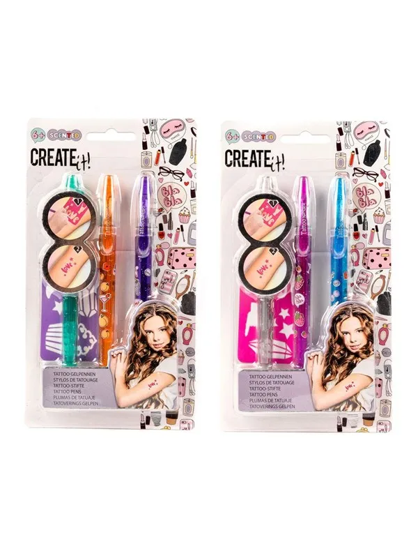 CREATE IT! Beauty Tattoo Fragrance Pens 3pcs + Template (Assorted)