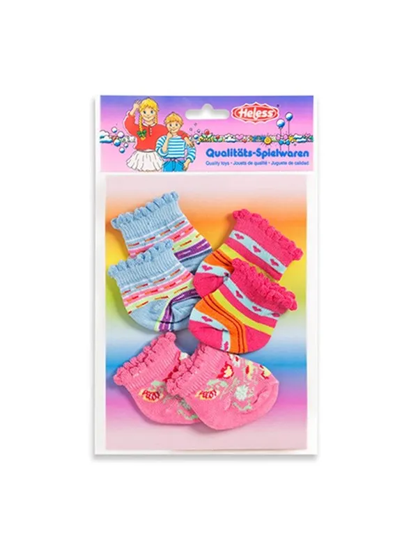 Heless Doll socks Colored 3 pairs 35-46 cm