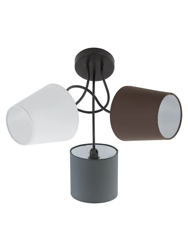 EGLO ALMEIDA ceiling light anthracite white brown