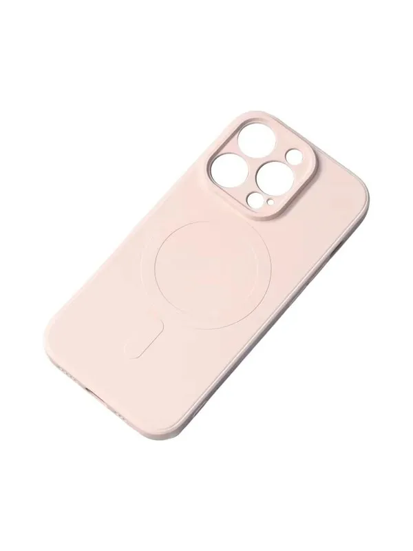 Hurtel MagSafe Compatible Silicone Case for iPhone 15 Pro Max Silicone Case - Cream