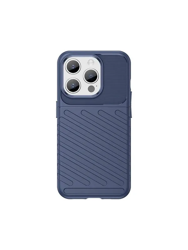 Hurtel Armored iPhone 15 Pro Thunder Case - Blue