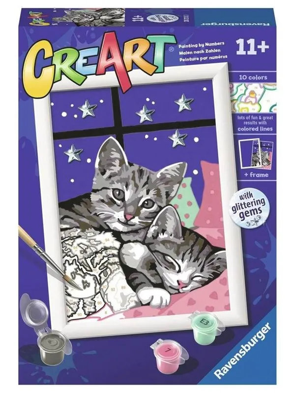 Ravensburger CreArt Painting by Numbers - Sleepy Kittens