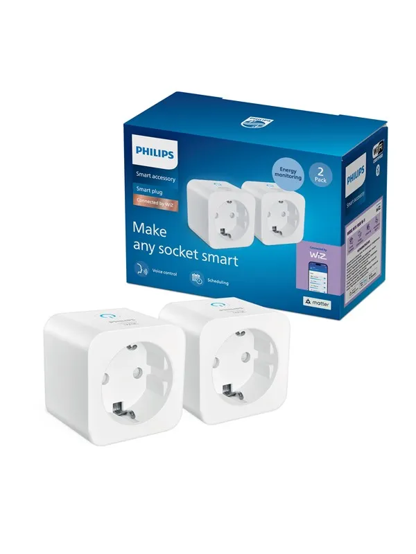 Philips Smart Lighting Smart plug med energimåler 2-pakning