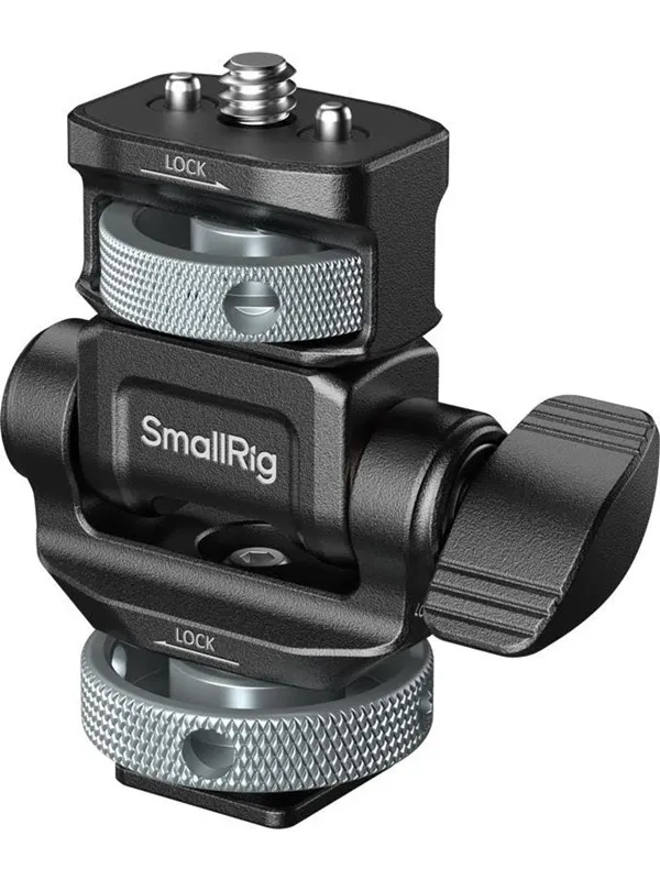SmallRig 6313 Monitor Support for Horizontal & Vertical Shooting with Cold Shoe Mount