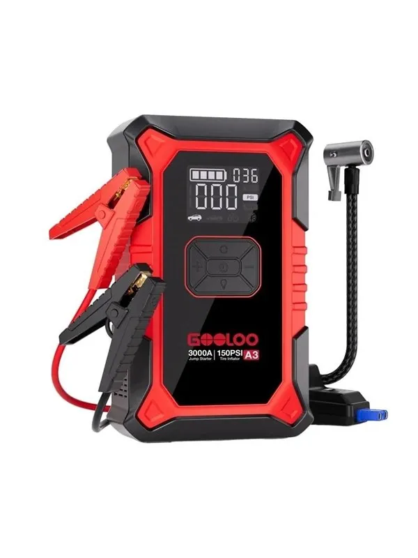 GOOLOO A3 2-in-1 Jump Starter with Compressor