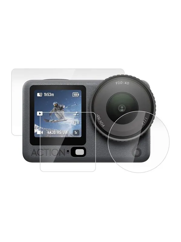 Puluz tempered glass set for DJI Osmo Action 6 (3