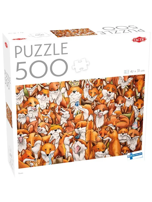 Tactic 500 pcs puzzle: Foxes