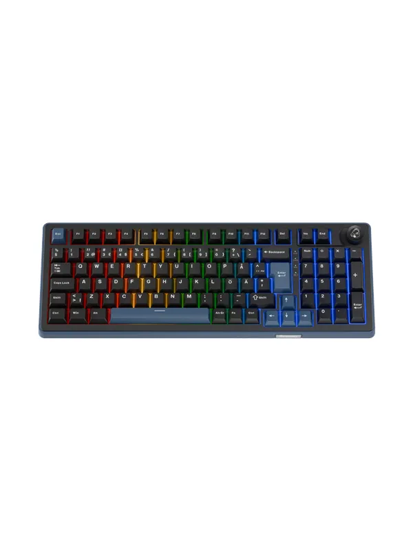Ducky OK-M-98 - Gamingtastatur - Nordisk - Svart