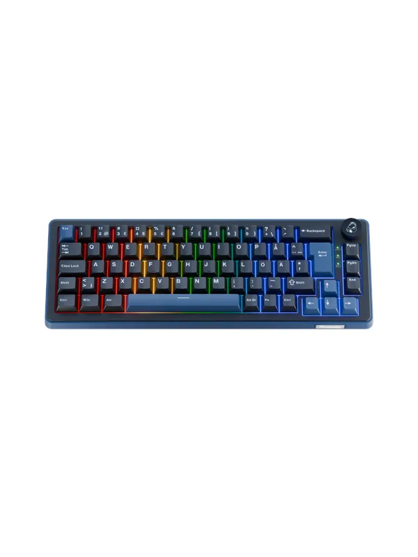 Ducky OK-M-65 - Gamingtastatur - Uten numpad - Nordisk - Svart