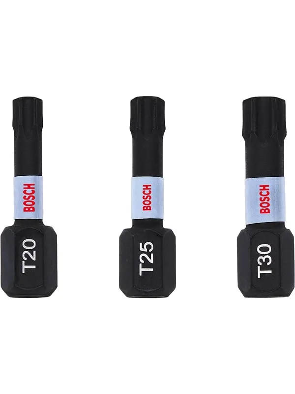 Bosch Impact Control Screwdriver Bits T Set 25 mm 3 pcs.