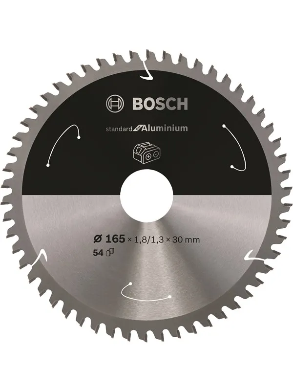 Bosch Standard for Aluminium-sirkelsagblad for batteridrevne sager 165x1,8/1,3x30 T54