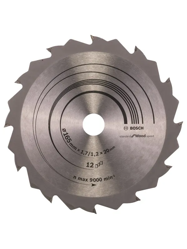 Bosch Sirkelsagblad Speedline Wood 165 x 20/16 x 1,7 mm, 12