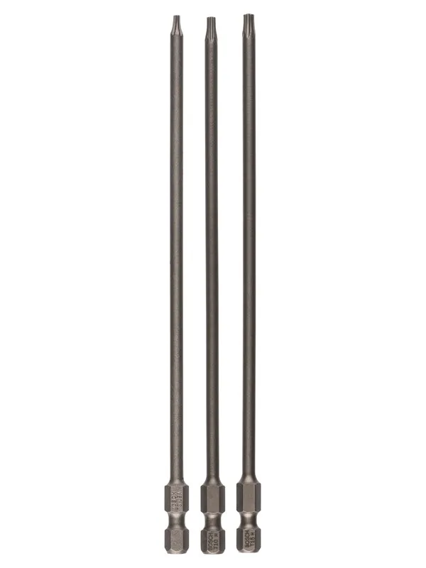 Bosch 3-delers skrutrekkerbits-sett, ekstra hard T8; T10; T15; 152 mm