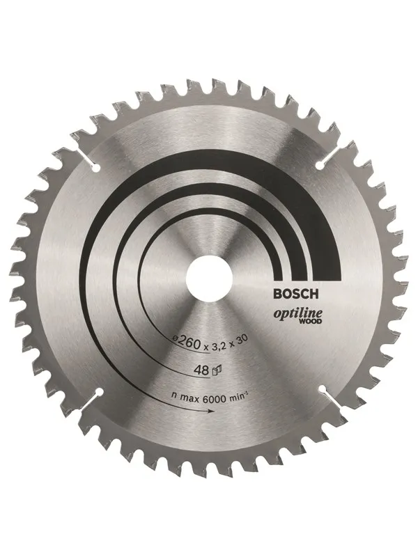 Bosch Sirkelsagblad Optiline Wood 260 x 30 x 3,2 mm, 48