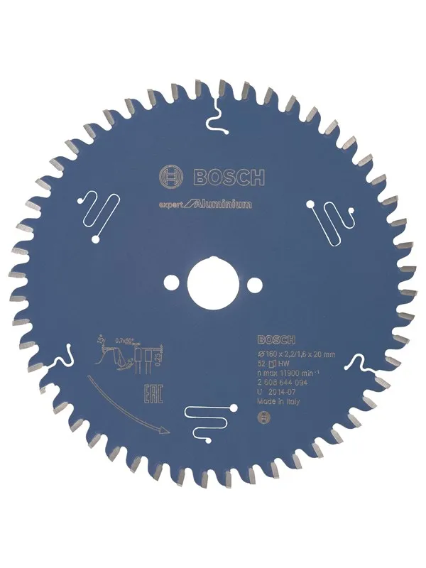 Bosch Sirkelsagblad Expert for Aluminium 160 x 20 x 2,2 mm, 52