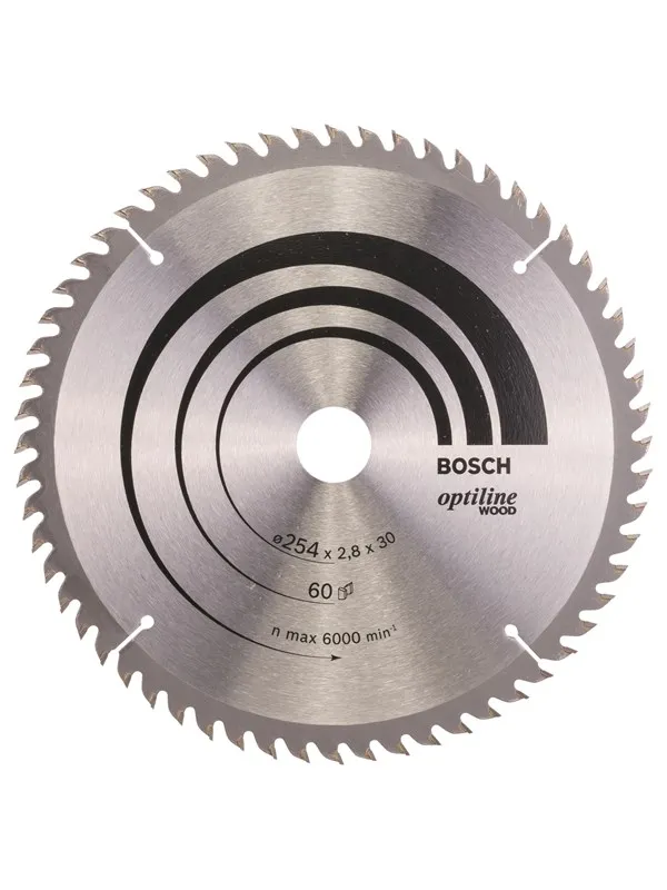 Bosch Sirkelsagblad Optiline Wood 254 x 30 x 2,8 mm, 60