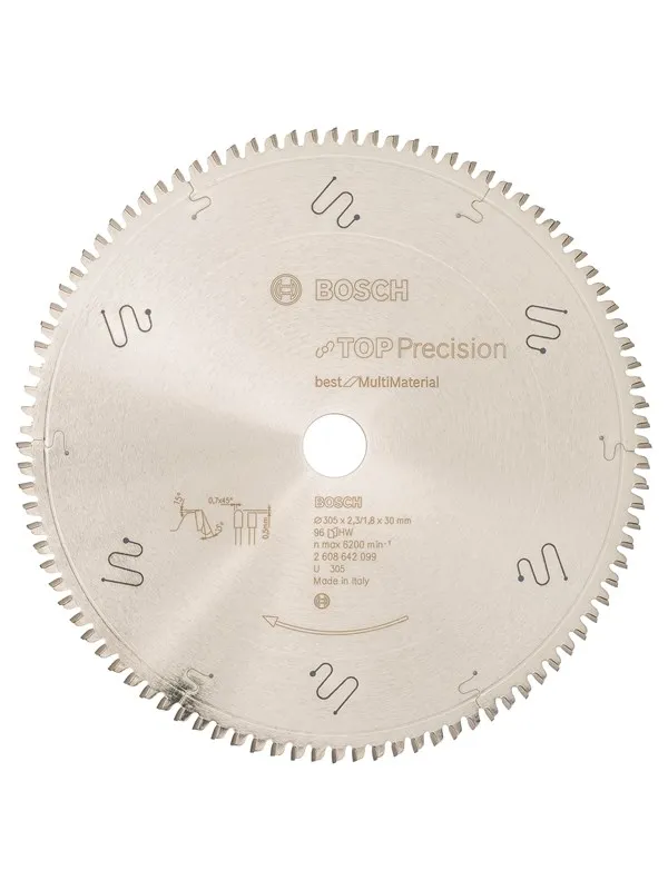 Bosch Sirkelsagblad Top Precision Best for Multi Material 305 x 30 x 2,3 mm, 96