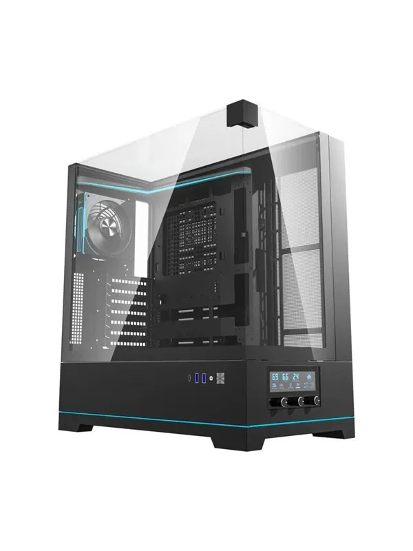 Darkflash DY450 PRO computer case + fan (black) - Kabinett - Miditower - Svart