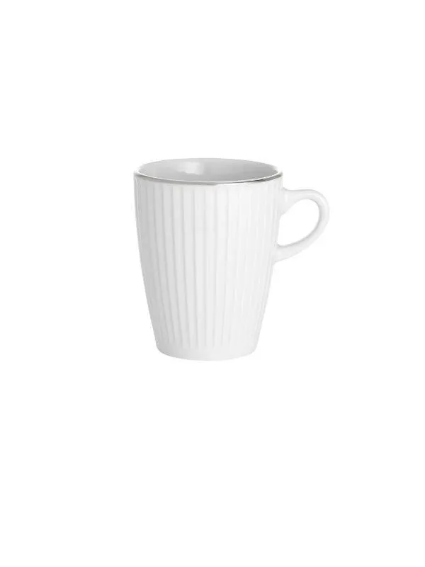 Pillivuyt Vienne plissé mug 27 cl White/Platinum