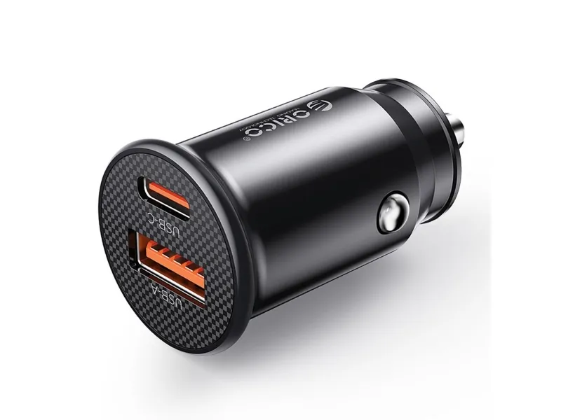 ORICO PowerMini 30W USB-C + USB-A Car Charger - Black