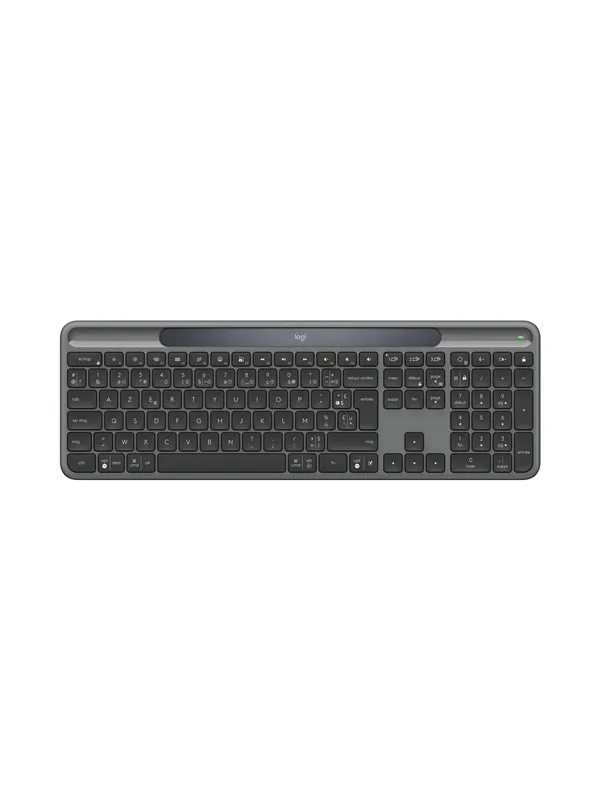 Logitech K980 Signature Slim Solar+ for Business - Tastatur - Fransk - Grå